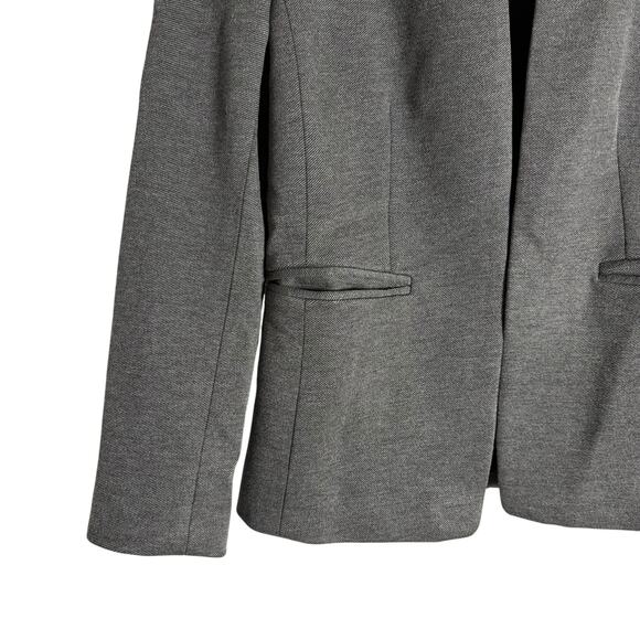 J.Crew Gray Going Out Open Front Collarless Slim Twill Blazer Jacket Size 6 - Picture 4 of 6